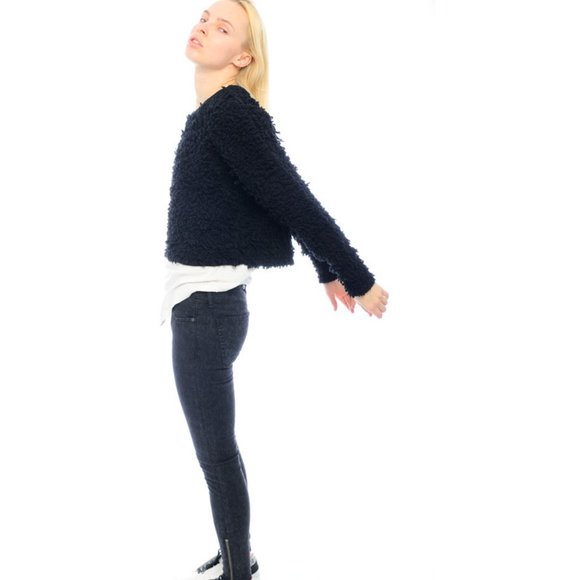 NWT CURRENT/ELLIOTT Wash Black Zip Ankle Skinny Jean Pants Made in USA MSRP $218 - Picture 7 of 16